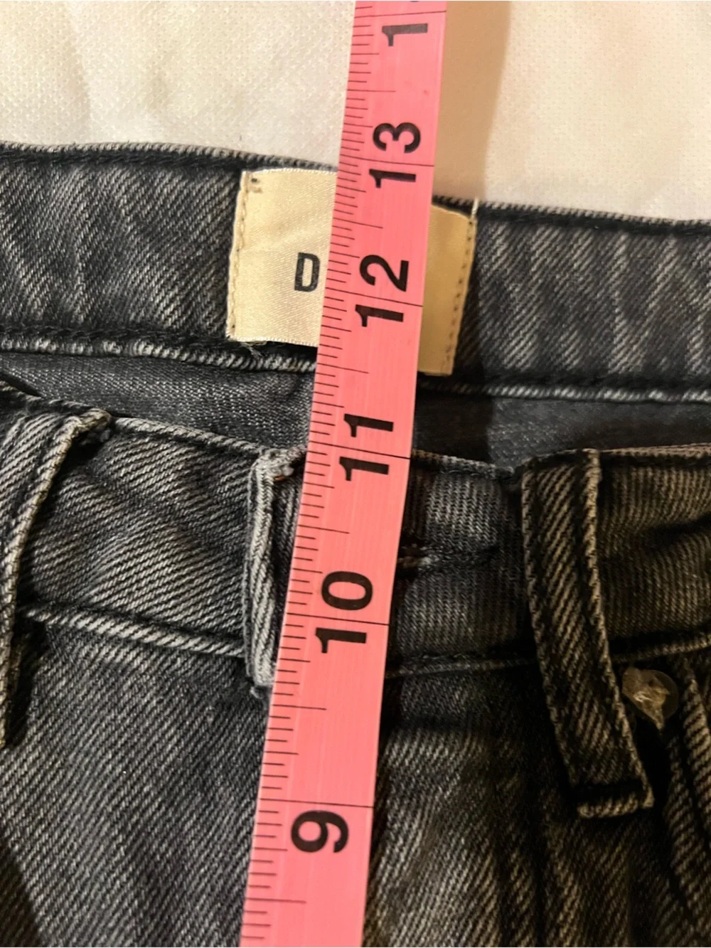 Sezane womens jeans slim parfait straight leg middle gray eu 36 or 4 high rise
